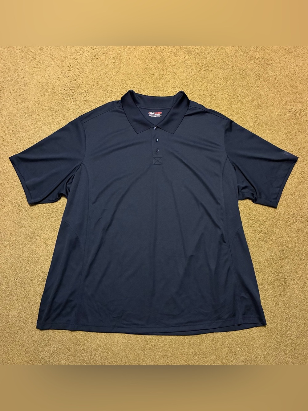 Men’s Fila Sport Athletic Fit Blue Navy Golf Polo Tee Shirt Sports Top 4XL